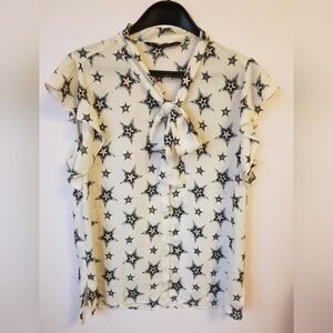 Zara Basic Star Patterned Blouse
